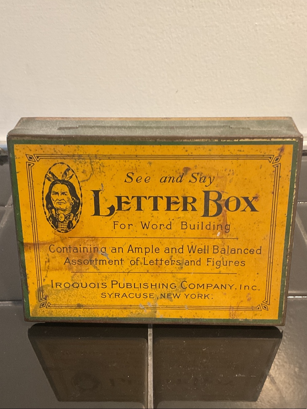 See and Say Letter Box by Iroquois Publishing Company - Yellow Letter Box